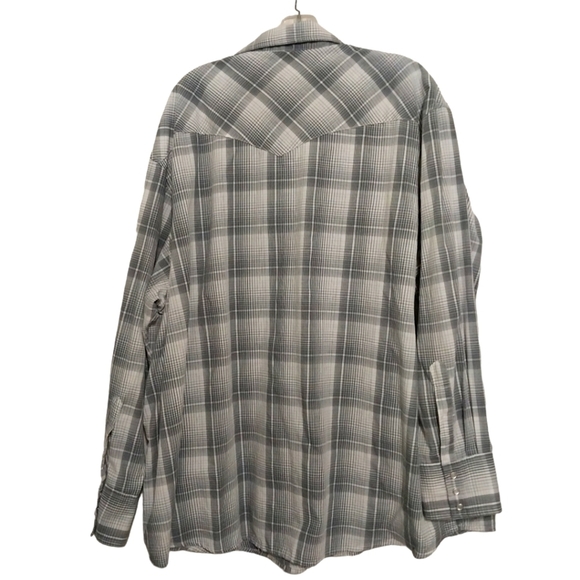 BOGO FREE  Wrangler Plaid Pearl Snap Short Sleeve Western Shirt Sz 3XL - Picture 4 of 6